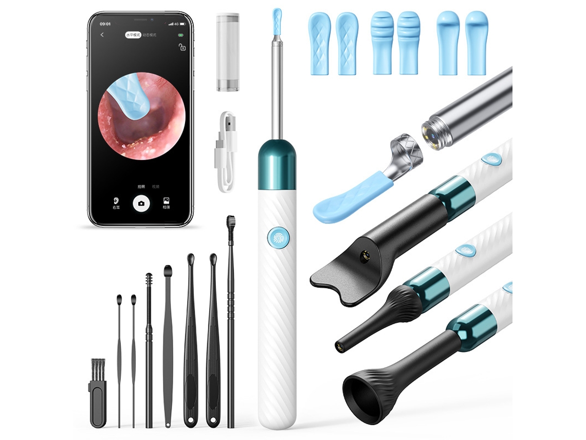 Kit Inteligente De Limpieza De Oídos Con Cámara De Alta Definición, Incluye 17 Accesorios Y Una Luz Led, Compacto Y Listo Para Usar De Inmed