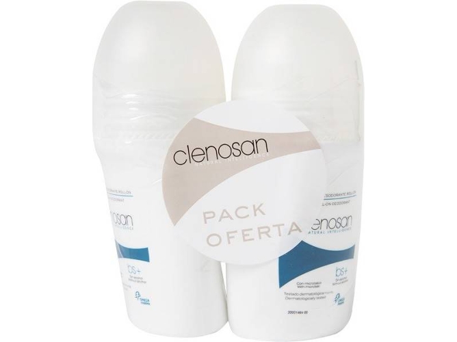 Pack CLENOSAN Pack Desodorante Roll-On Sin Alcohol 2X75 ml
