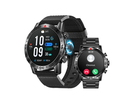 Smartwatch con Detección Deportiva CHRONUS I81 Negro