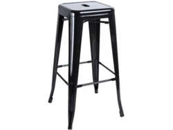 DUDECOR Taburete Alto Leeds Negro