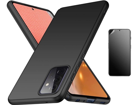 Kit Carcasa Y Protector Samsung A72 5G Ultimatte Turtleshell Negro