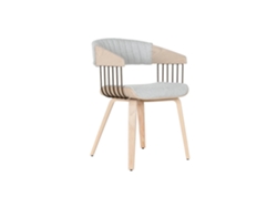 Silla Madera Poliester Gris 53x55x76,5cm