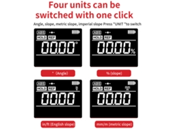 Inclinómetro Digital Portátil De 4*90° Con Retroiluminación E Imanes De Cinco Lados, Función De Retención De Datos.