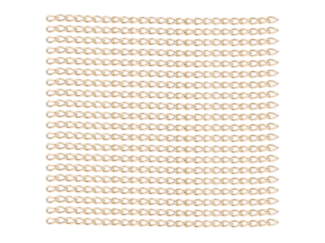Cadena De Aluminio De 20 Metros (66 Pies) Para Joyería Diy, Collares Y Pulseras, Estilo Dorado Elegante.