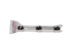 Percha Godonnier cromada de 3 cabezales