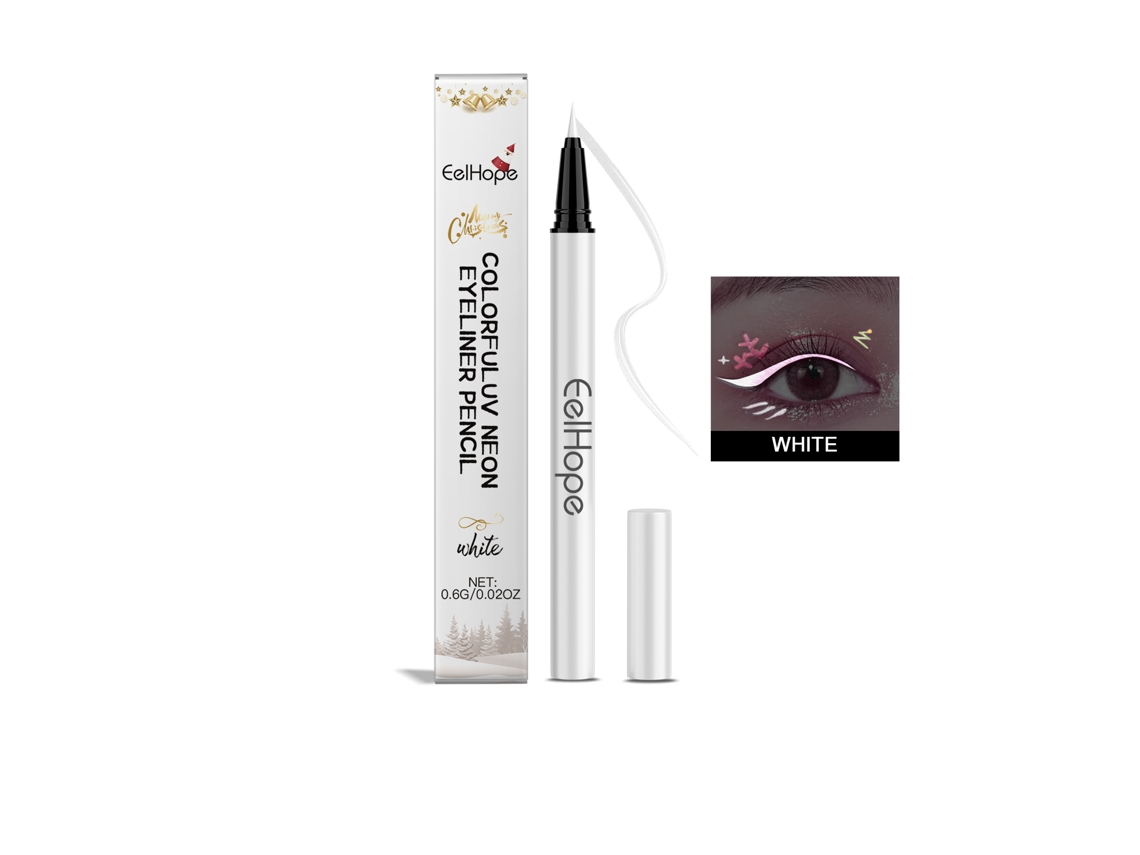 Delineador de ojos líquido blanco neón UV para Navidad