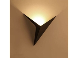 Aplique De Pared Triangular Led De 3w Para Interiores, Negro Y Blanco Cálido, Metal Moderno, Dormitorio, Sala De Estar, Escalera.