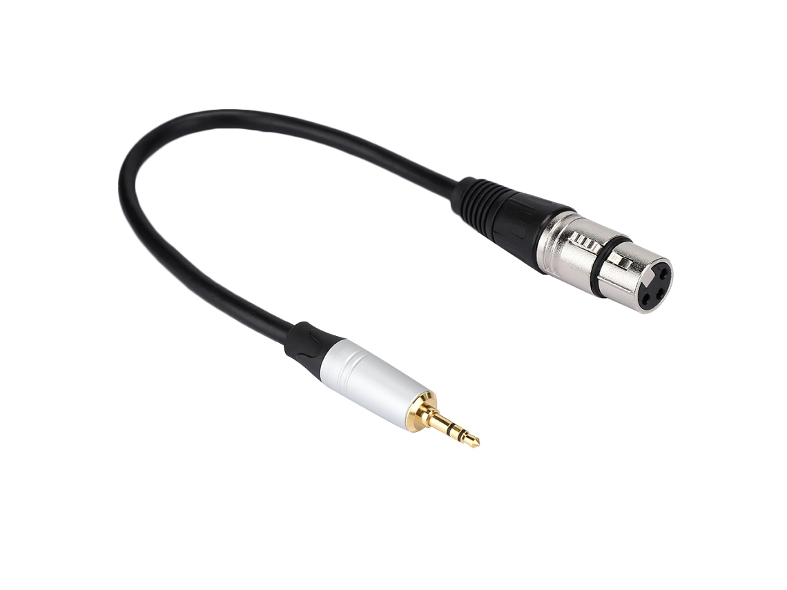 Cable Adaptador De 3,5 Mm Macho A Xlr Hembra, 0,3 M, Chapado En Oro, Material De Pvc, Para Micrófonos, Guitarras Eléctricas Y Mezcladores.