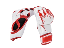 Guantes de boxeo de medio dedo para entrenamiento de MMA, Pu Sanda, con refuerzo en el dorso de la mano.