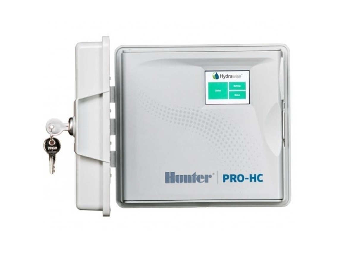 Programador Wifi Hc Hydrawise 12 Zonas Exterior Hunter Programador De Riego Controlado Vía Wifi Desde Cualquier Parte Del Mundo Desde Su Móvil Iphone
