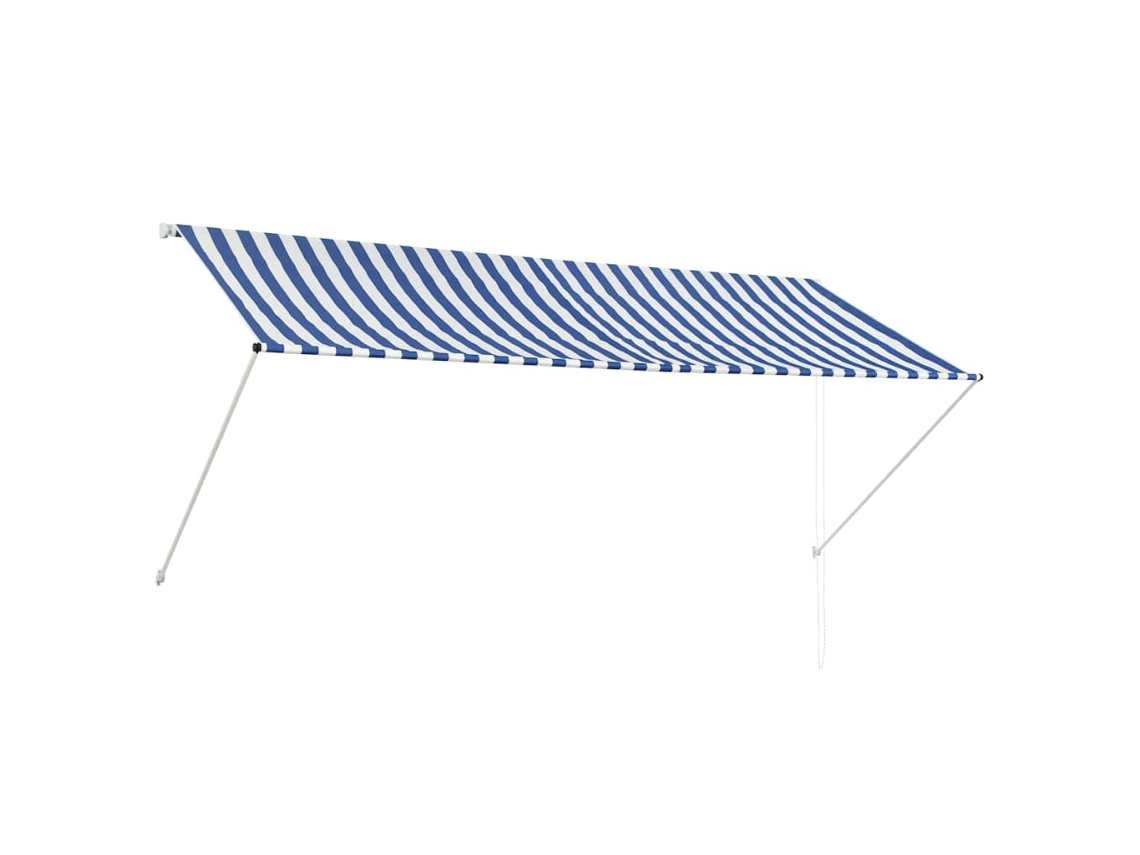 Maison Exclusive - Toldo Retráctil 300x150 Cm Azul Y Blanco