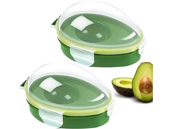 Reutilizável Para Armazenar Abacates, 2 Unidades, Cor Verde.