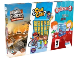 Conjunto de 3 Juegos de Tablero Hundir los Barcos - Cual és Cual? - Coloca 4 (Español - Edad Mínima: 6)