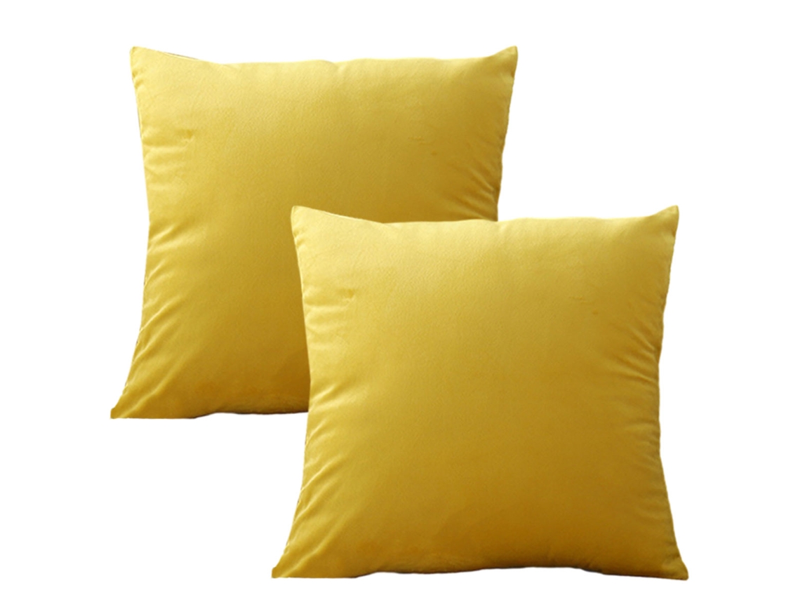 Juego De 2 Fundas De Almohada Lisas Con Cremallera, Decoración Del Hogar