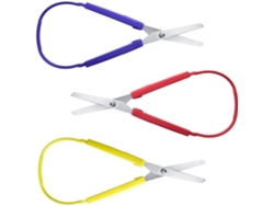 Paquete De 3 Tijeras De Bucle Con Apertura Automática, Tijeras Seguras Para Niños Y Adultos.
