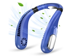 Ventilador de cuello portátil, recargable de 6000 mAh, Yizhood 360° (azul)