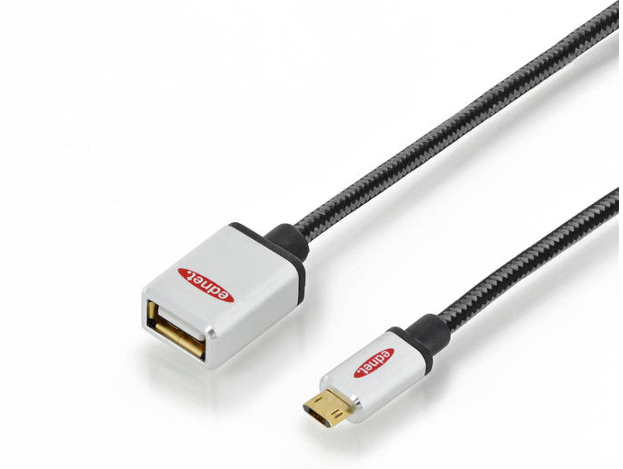 Cable USB EDNET (USB - 30 cm - Negro)