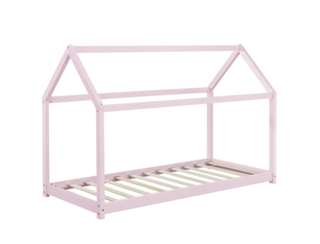 Estructura de Cama Infantil [EN.CASA] (Rosa - Madera - 90x200cm)