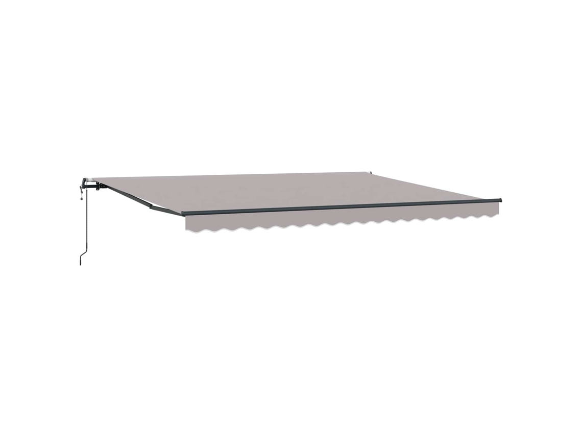 Maison Exclusive - Toldo Retráctil Gris Claro 450 X 350 Cm Tela Y Aluminio