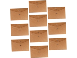 Paquete De 10 Bolsas De Papel Kraft Grueso Con Cierre Sencillo Para Una Mejor Organización.