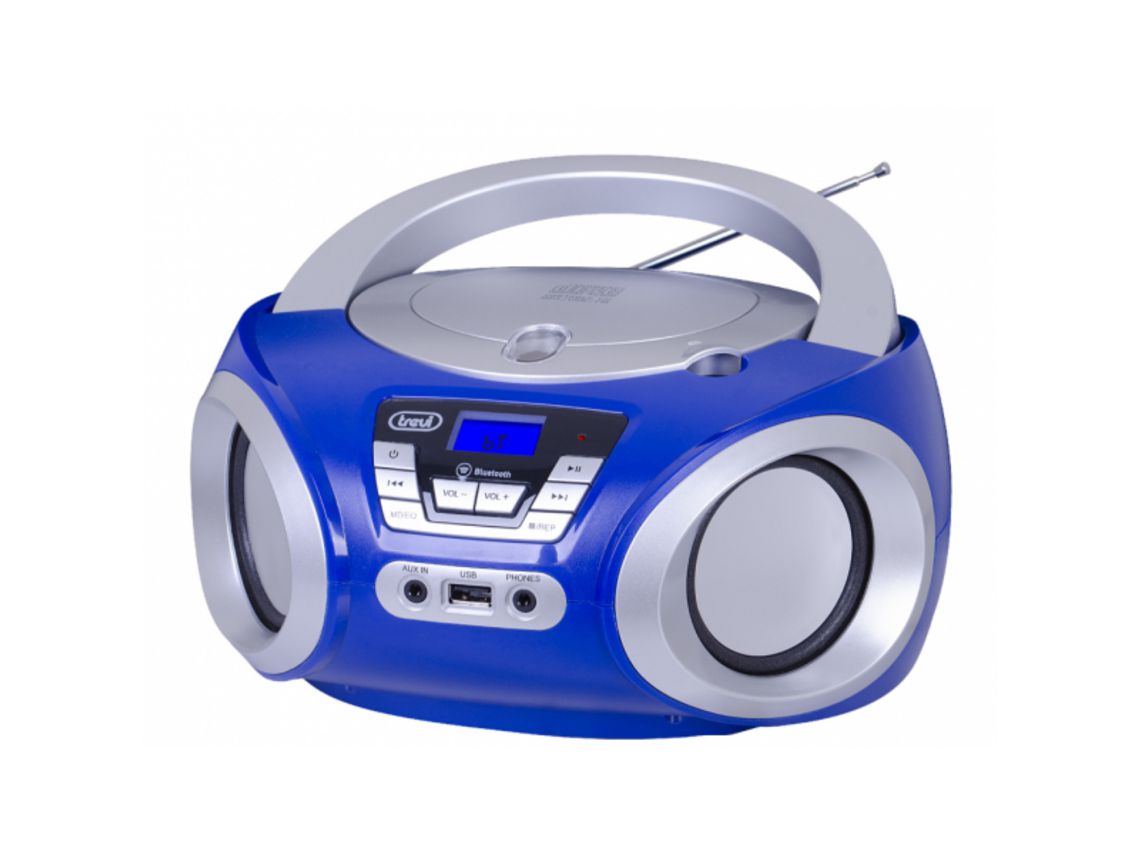 Boombox Estereo Portátil Cd Bluetooth Usb Aux-In TREVI Cmp 544 Bt Azul TREVI