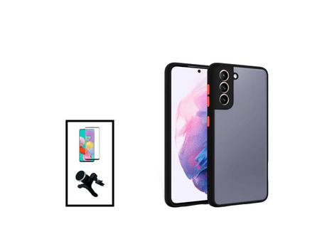 Película Protectora de Cámara Anti Choque Kit de Cubierta Completa 5D Soporte Magnético Reforzado para Coche para Samsung Galaxy S22 Plus 5G Negro ...