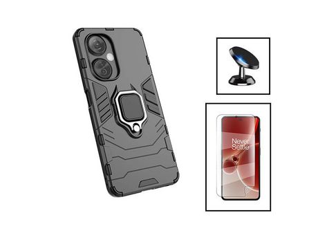 Kit de película de hidrogel de cobertura completa, cubierta frontal 3X1, soporte magnético para coche, defensor militar, para Oneplus Nord Ce 3 Lit...