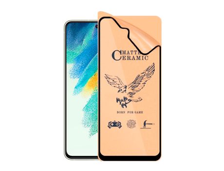 Ceramicglass Vidrio Templado Full Cover para Samsung Galaxy S22 Ultra 5G Transparente/Negro PHONECARE