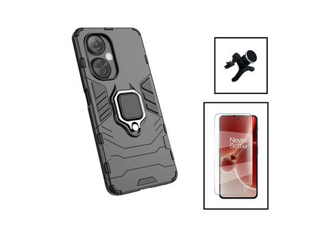 Kit de película de hidrogel de cobertura completa, cubierta frontal 3X1, soporte magnético reforzado para defensor militar para Oneplus Nord Ce 3 L...