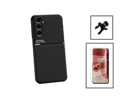 Lux Kit de Fundas Magnéticas Película de Hidrogel Cobertura Completa Soporte Magnético Delantero Reforzado para Coche para Samsung Galaxy M34 5G Ne...
