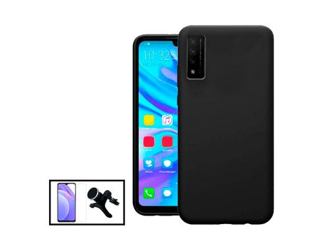 Kit Vidrio Templado Clearglass Cover Silicona Líquida Reforzada Soporte Magnético Coche para Tcl 30 V 5G Negro PHONECARE