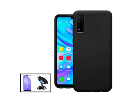Clearglass Kit Vidrio Templado Funda Silicona Líquida Soporte Magnético Coche para Tcl 30 Xe 5G Negro PHONECARE