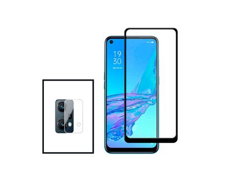 Kit de película de cámara trasera de vidrio templado de cubierta completa 5D para Realme 9 Pro Plus transparente / negro PHONECARE