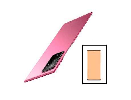 Kit de Vidrio Templado Ceramicglass Full Cover Slimshield Case para Samsung Galaxy S22 Ultra 5G Rosa PHONECARE