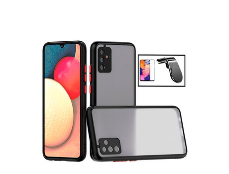 Película Protectora de Cámara Anti Choque 5D Kit de Cubierta Completa Soporte Magnético Reforzado para Coche para Samsung Galaxy M52 5G Negro PHONE...