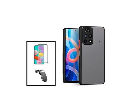 Kit Cubierta Anti Choque Cámara Protección Película 5D Cubierta Completa Soporte Magnético L Conducción Segura Coche para Xiaomi Poco M4 Pro Negro ...