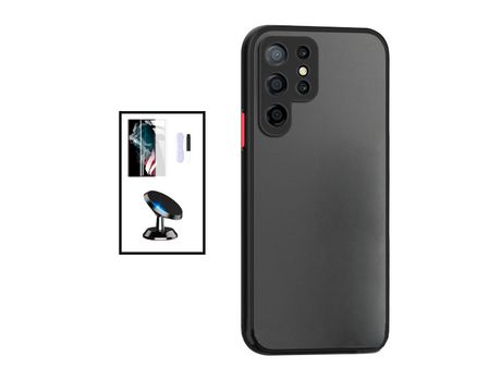 Kit de cubierta antigolpes protección de cámara película de vidrio nanocurvado soporte magnético UV para coche para Samsung Galaxy S22 Ultra 5G neg...
