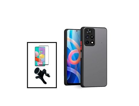 Película Protectora de Cámara Anti Choque Kit de Cubierta Completa 5D Soporte Magnético Reforzado para Coche para Xiaomi Poco X4 Pro 5G Negro PHONE...