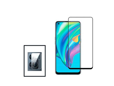 Kit de película de cámara trasera de vidrio templado de cubierta completa 5D para Oppo A96 transparente / negro PHONECARE