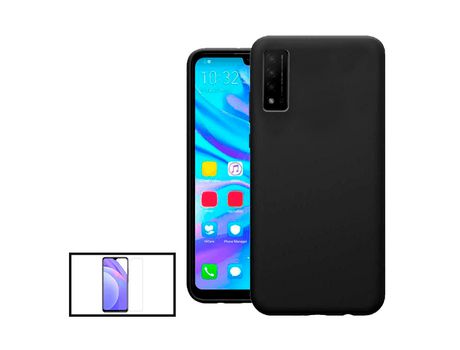 Clearglass Kit Cristal Templado Funda Silicona Líquida para Tcl 30 Xe 5G Negro PHONECARE
