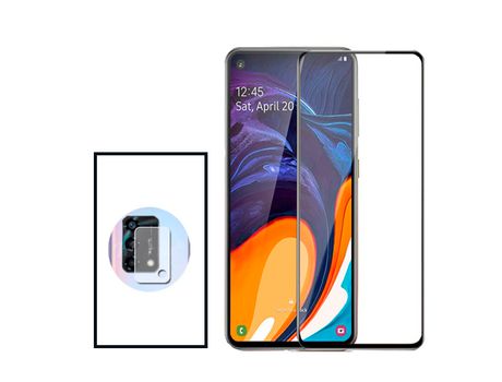 Kit de película de cámara trasera de vidrio templado de cubierta completa 5D para Oppo Reno6 Lite transparente / negro PHONECARE