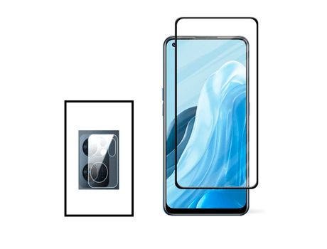 Kit de película de cámara trasera de vidrio templado de cubierta completa 5D para Oppo Find X5 Lite transparente / negro PHONECARE
