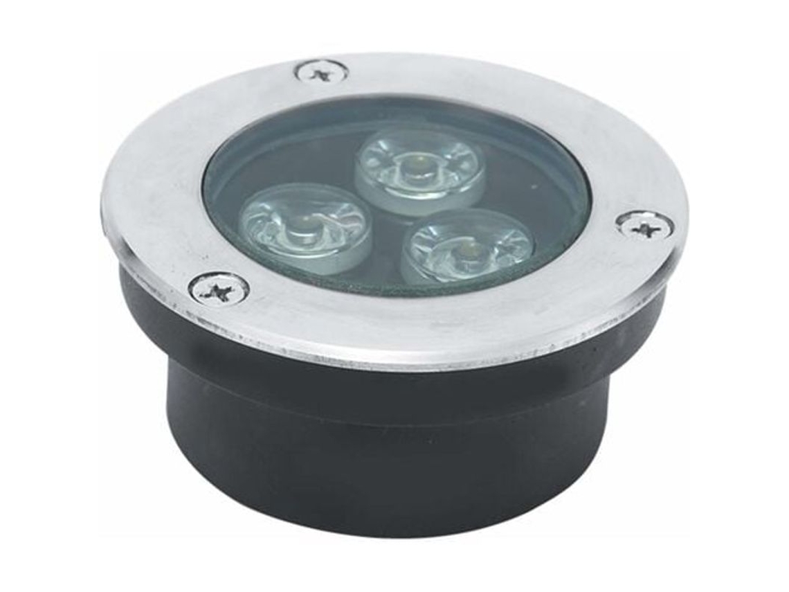 Foco Led Empotrable Delgado De 3 W Con Clasificación Ip68 Para Piscina Y Jardín, Color Blanco.