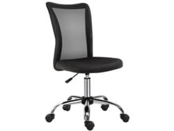VPMKP - Silla ergonómica Vinsetto con altura ajustable, base cromada, giro 360°, malla negra
