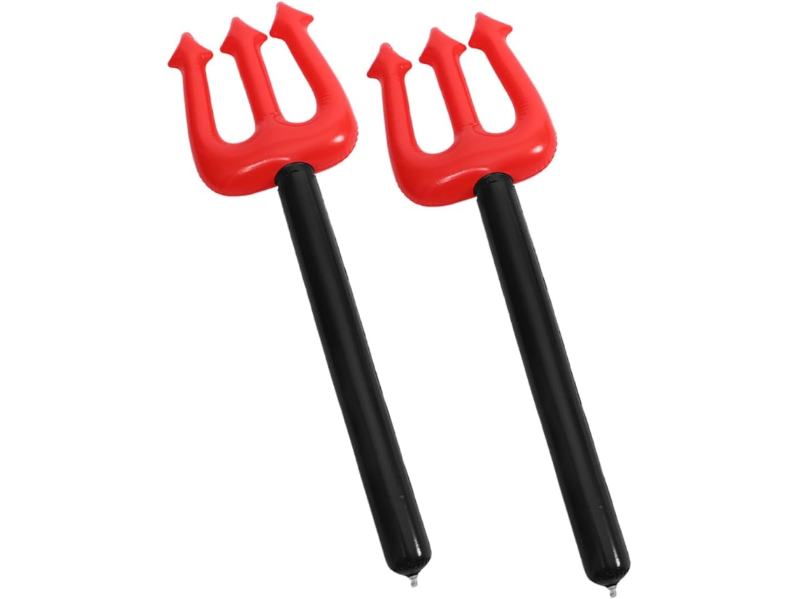 Juego De 2 Tenedores Inflables De Demonio Para Cosplay - Accesorio Para Fiesta De Halloween