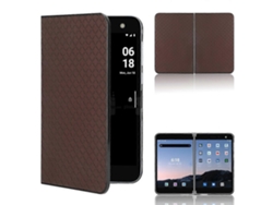 Compre una capa protectora para el teléfono Flip Grid envuelto en cuero Microsoft Surface Duo, marrón antiguo Hengrongshen