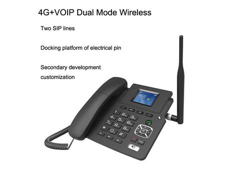 P03 4G+VOIP Modo Dual Línea Fija Inalámbrica Red SIP Teléfono IP Empresa Oficina Teléfono Fijo Inalámbrico