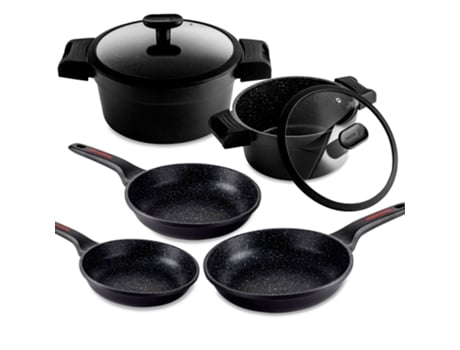 Baterías de Cocina FAGOR (18.-20-24 cm - Aluminio Fundido - Negro)