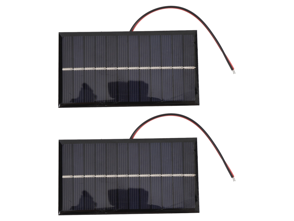 2 Paneles Solares De Silicio Policristalino De 1w Y 6v Para Cargar Teléfonos Móviles, Tabletas Y Cámaras.