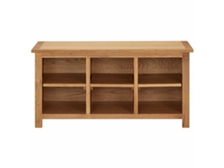 Mueble Zapatero | Armario Zapatero De Madera Maciza De Roble 90x37x45 Cm